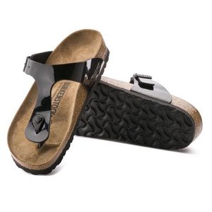 Birkenstock Gizeh Birko-Flor Black Patent Sandals